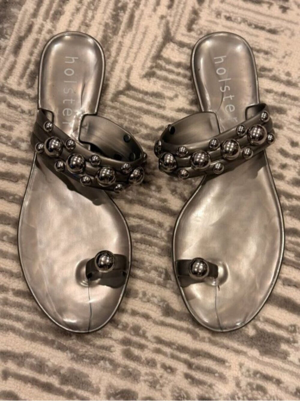 Holster Australia women's US size 10 gray/silver jelly sandals